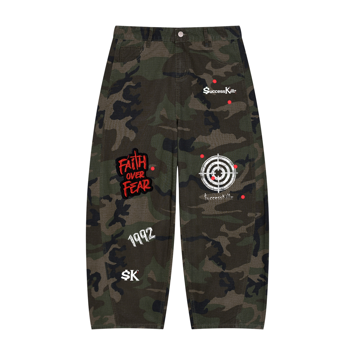 Men’s $uccessKillz Camo “Bullseye”Cargo Pants