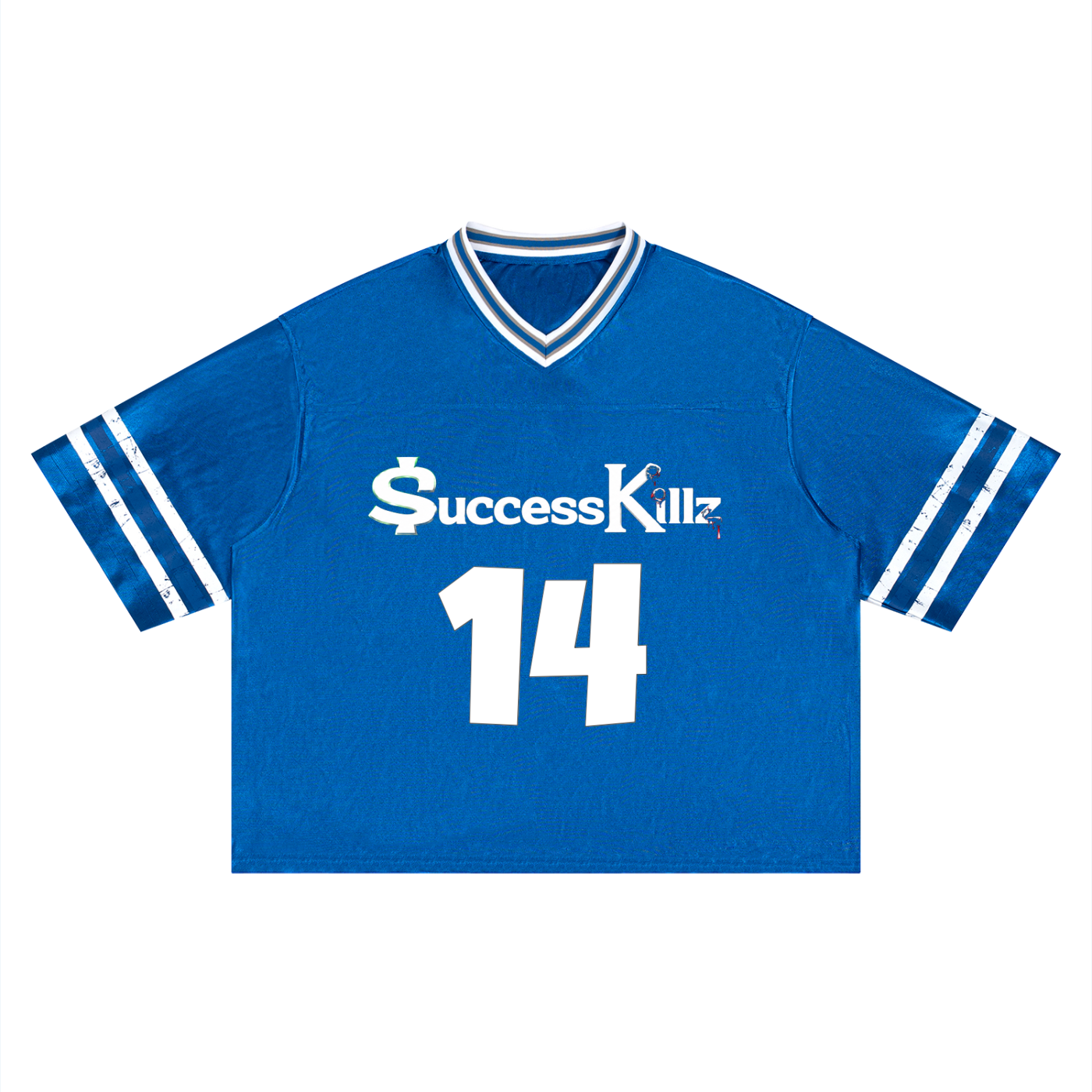 Unisex $uccessKillz “REAL IS RARE” Striped Retro Football Jersey