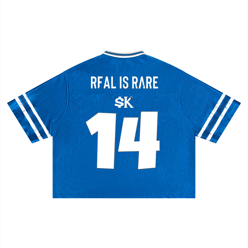 Unisex $uccessKillz “REAL IS RARE” Striped Retro Football Jersey