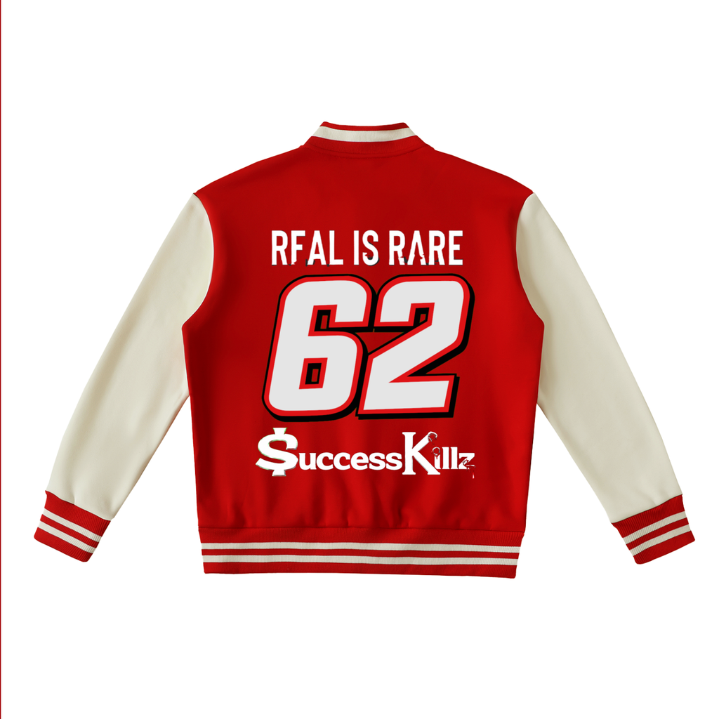 Two-Tone $K “REAL IS RARE” + “Looking For The Money Not A Friend” Varsity Jacket