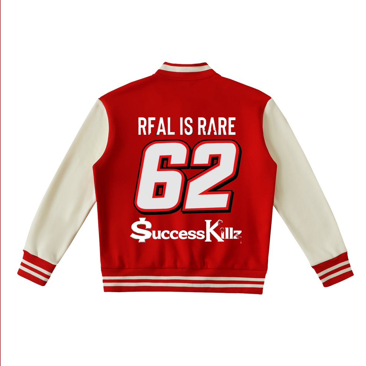 Two-Tone $K “REAL IS RARE” + “Looking For The Money Not A Friend” Varsity Jacket