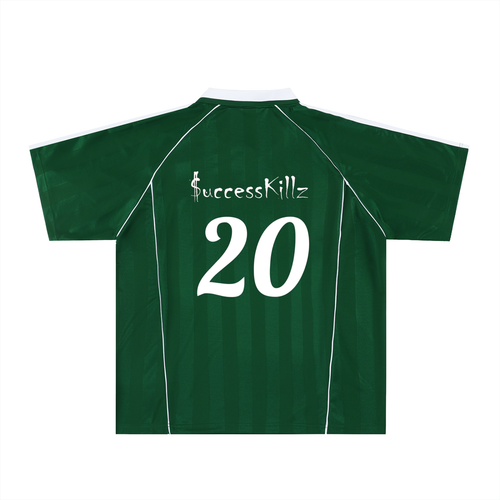 $K WillyWolf “2020” Stripe Collared Soccer Jersey