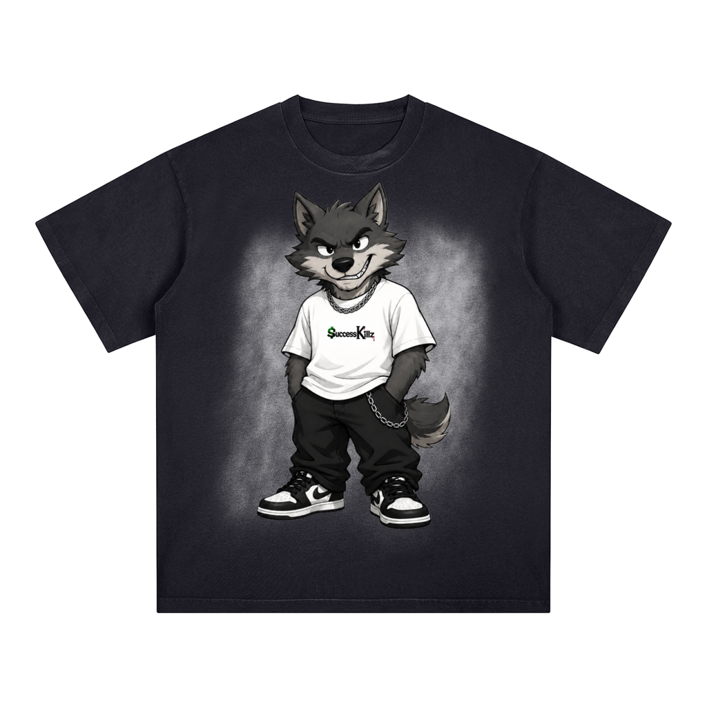 $uccessKillz WillyWolf “Difficult Roads Lead To Beautiful Destinations “ Washed T-Shirt