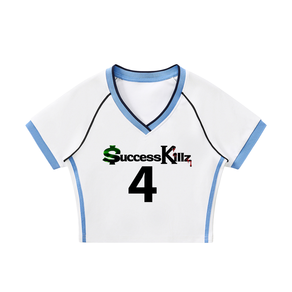 Women's $uccessKillz “4 Of $tars” Retro Crop Jersey