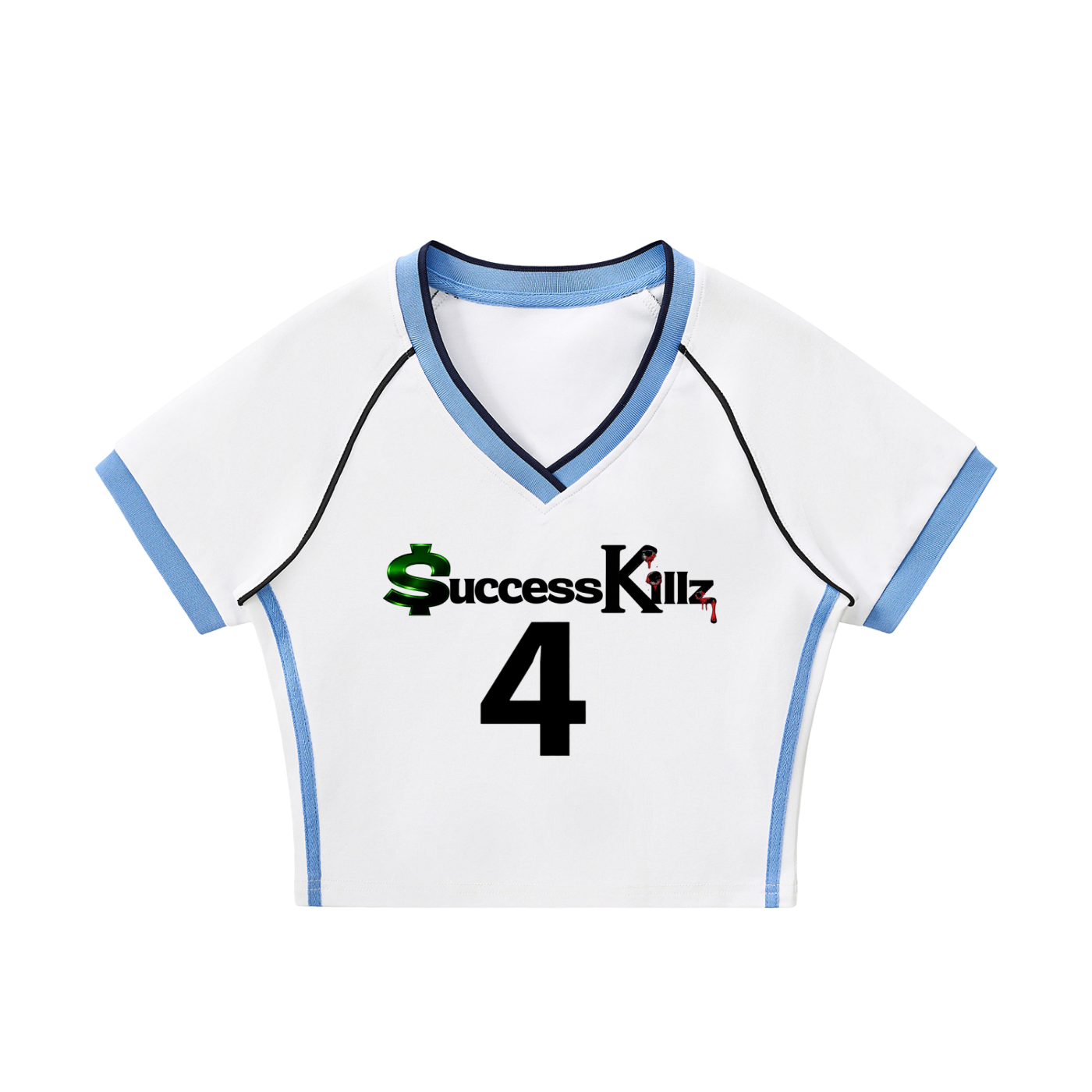 Women's $uccessKillz “4 Of $tars” Retro Crop Jersey