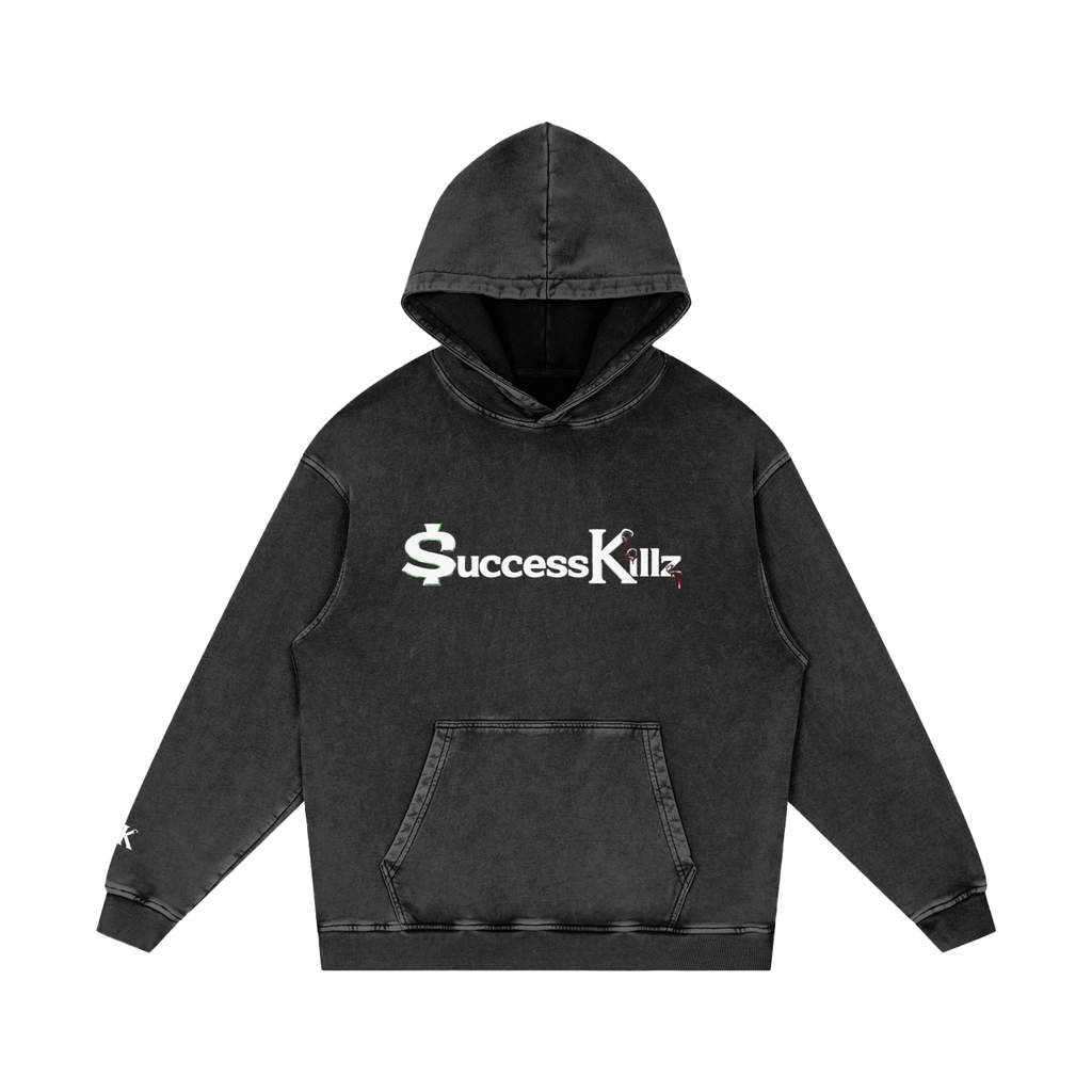 $uccessKillz Washed Loose Cotton Hoodie