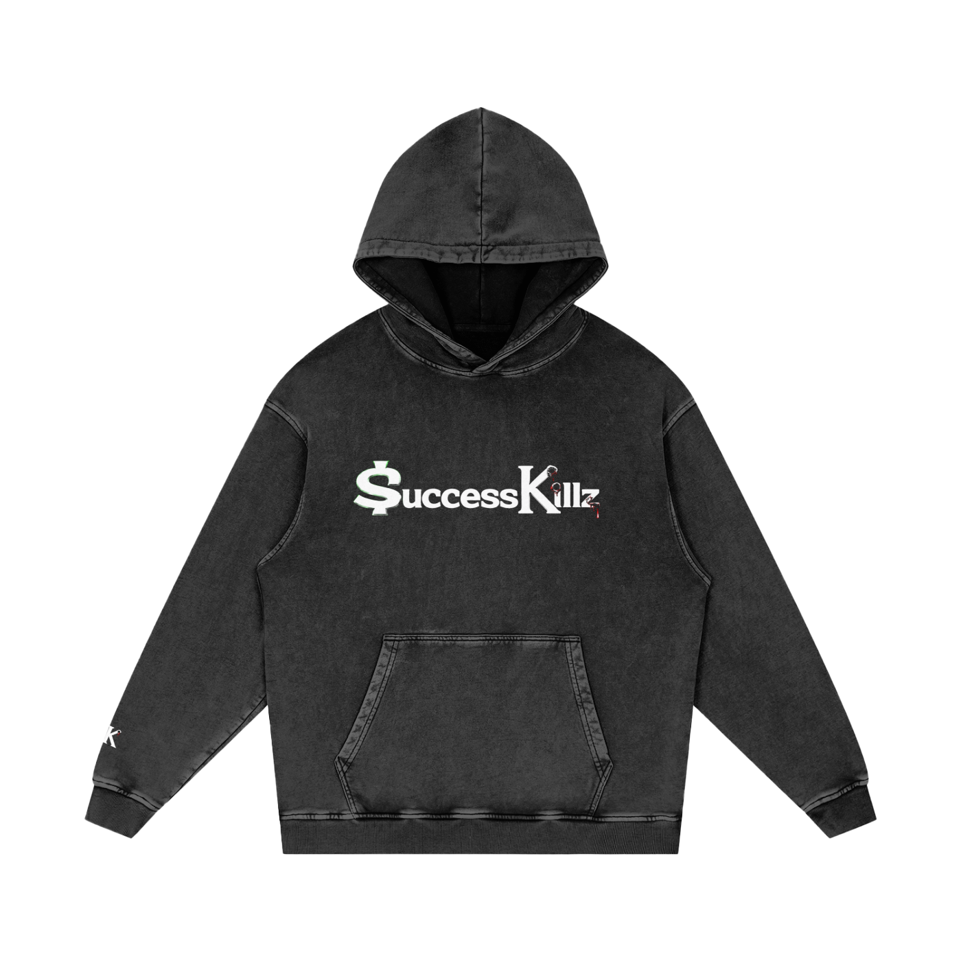 $uccessKillz Washed Loose Cotton Hoodie