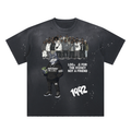 Hand-Frayed $K WillyWolf “Looking For The Money Not A Friend” Paint Splatter T-Shirt