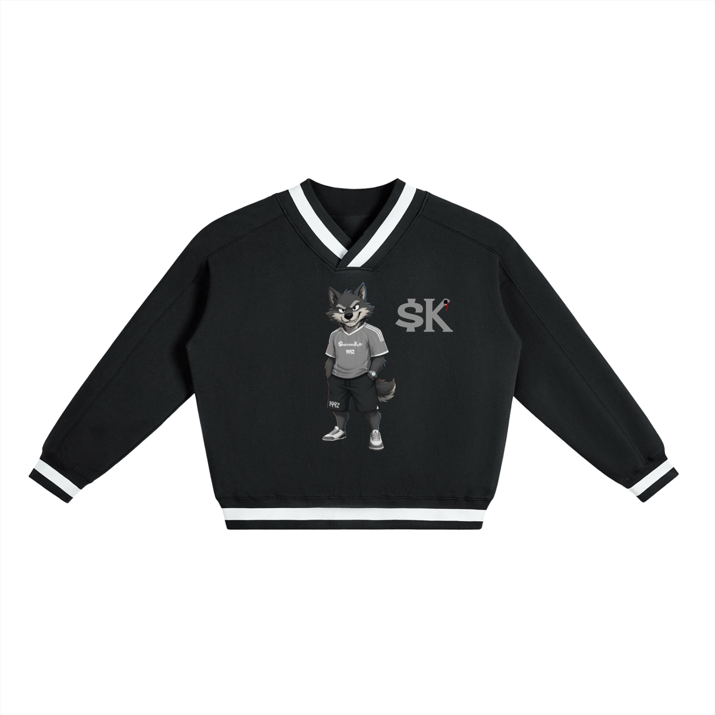 $K WillyWolf “1992” V-Neck Sweatshirt