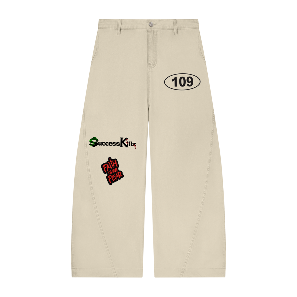 Men’s $uccessKillz “Faith Over Fear” + “109” Tan Pants
