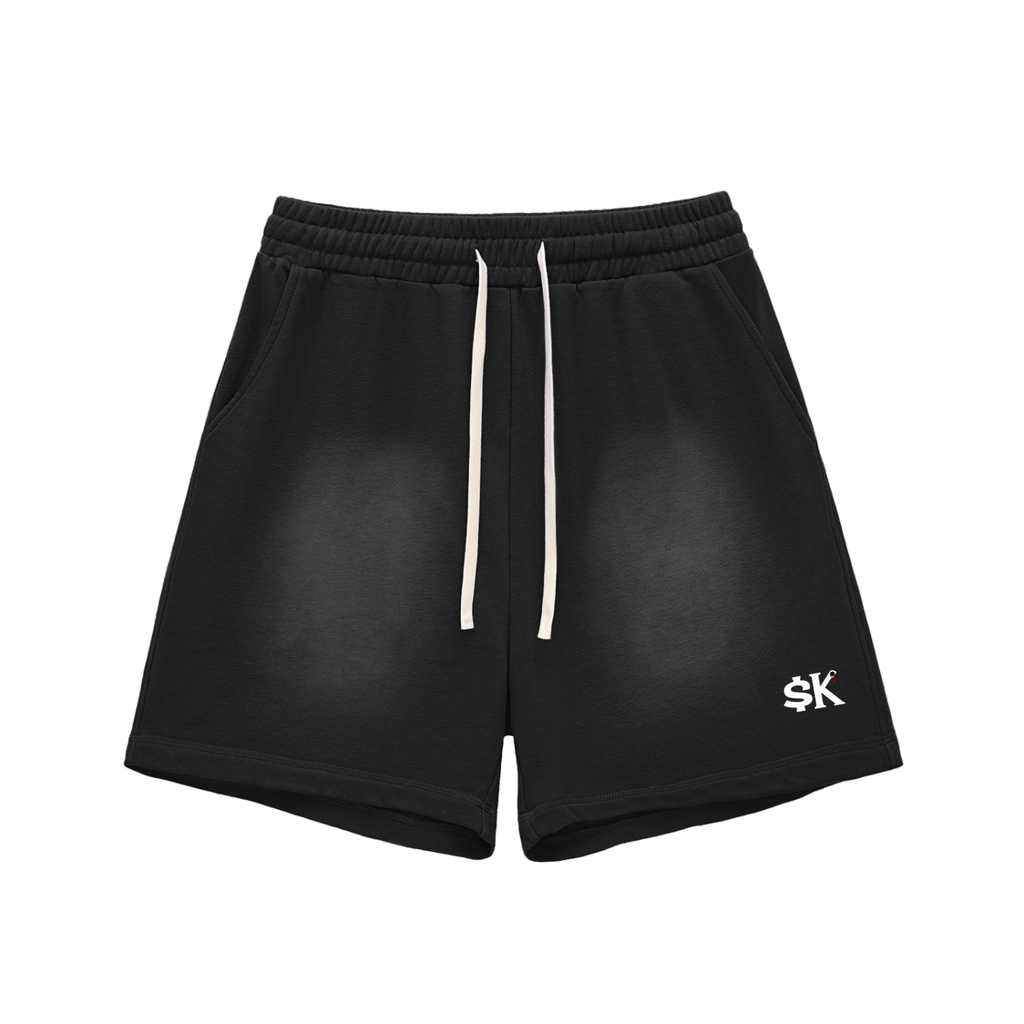 $K Raw Edge Cotton Shorts