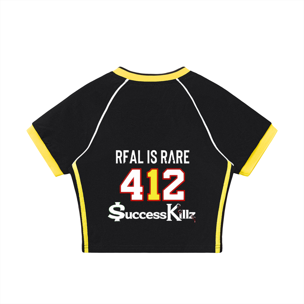 Women's $uccessKillz “MVP” + “REAL IS RARE” Retro Crop Jersey