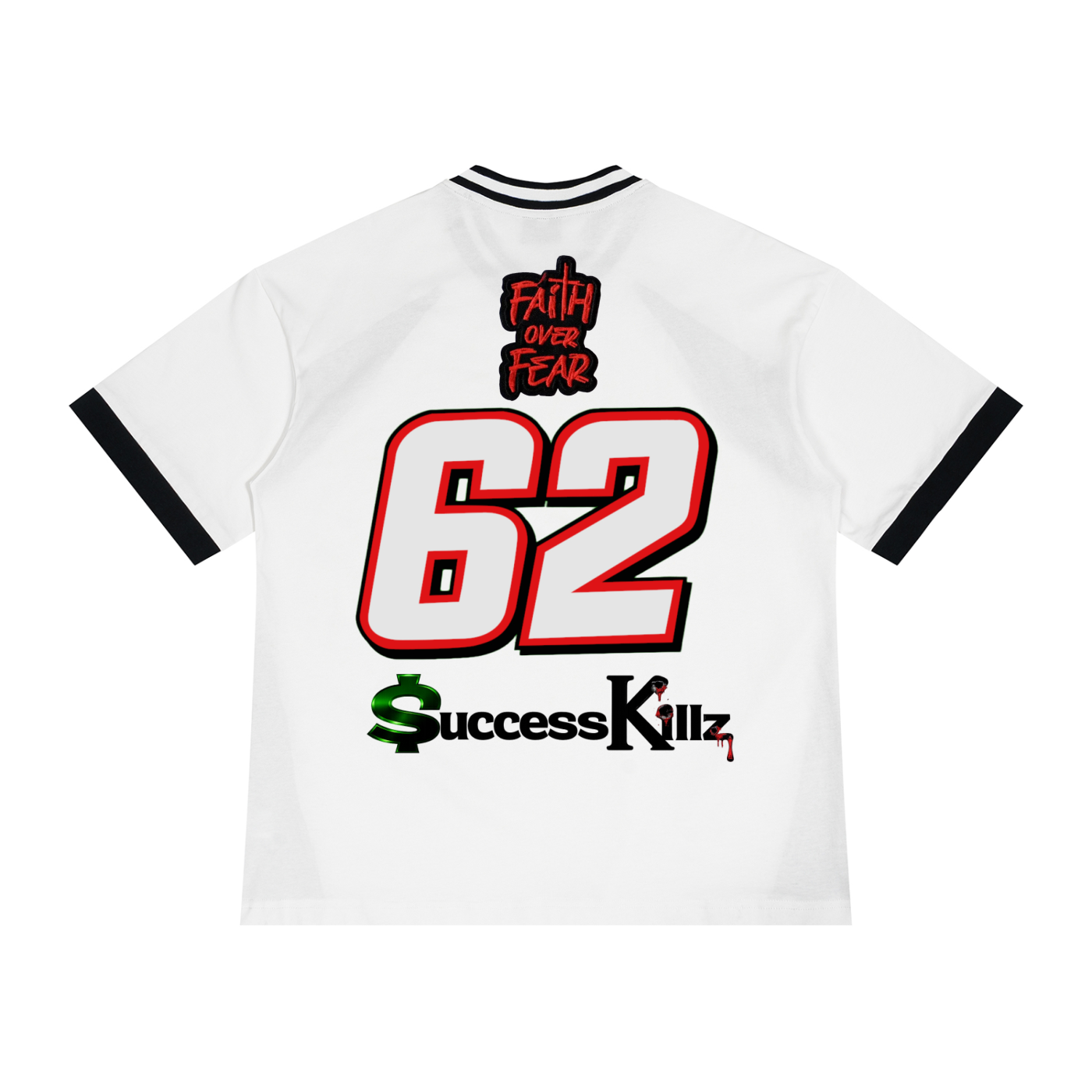 Unisex $uccessKillz “MVP” + “Faith Over Fear” Retro Football Jersey