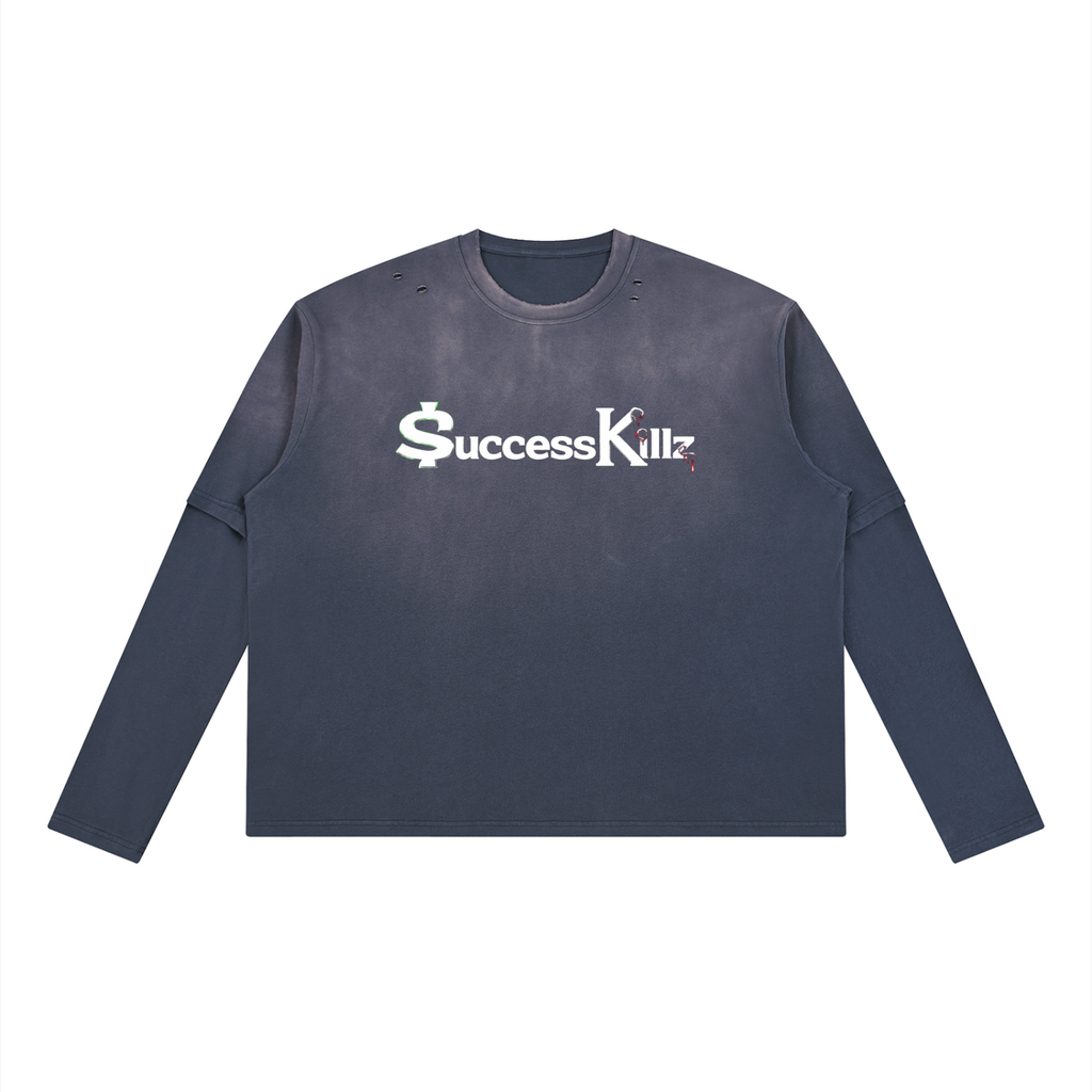 Unisex Vintage $uccessKillz Wash Layered T-Shirt