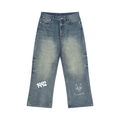 Men’s $uccessKillz Vintage “Looking For The Money Not A Friend” Wide Leg Jeans