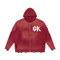Unisex $K “1992” Distressed Full Zip Hoodie