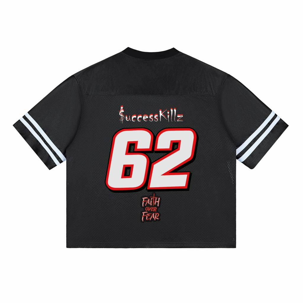 $K WillyWolf “Faith Over Fear” Striped Football Jersey