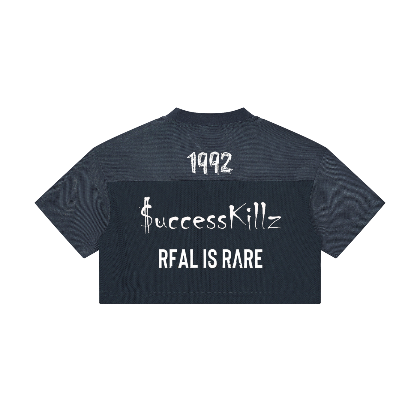 Women's $uccessKillz “REAL IS RARE” + “1992” Retro Crop Football Jersey
