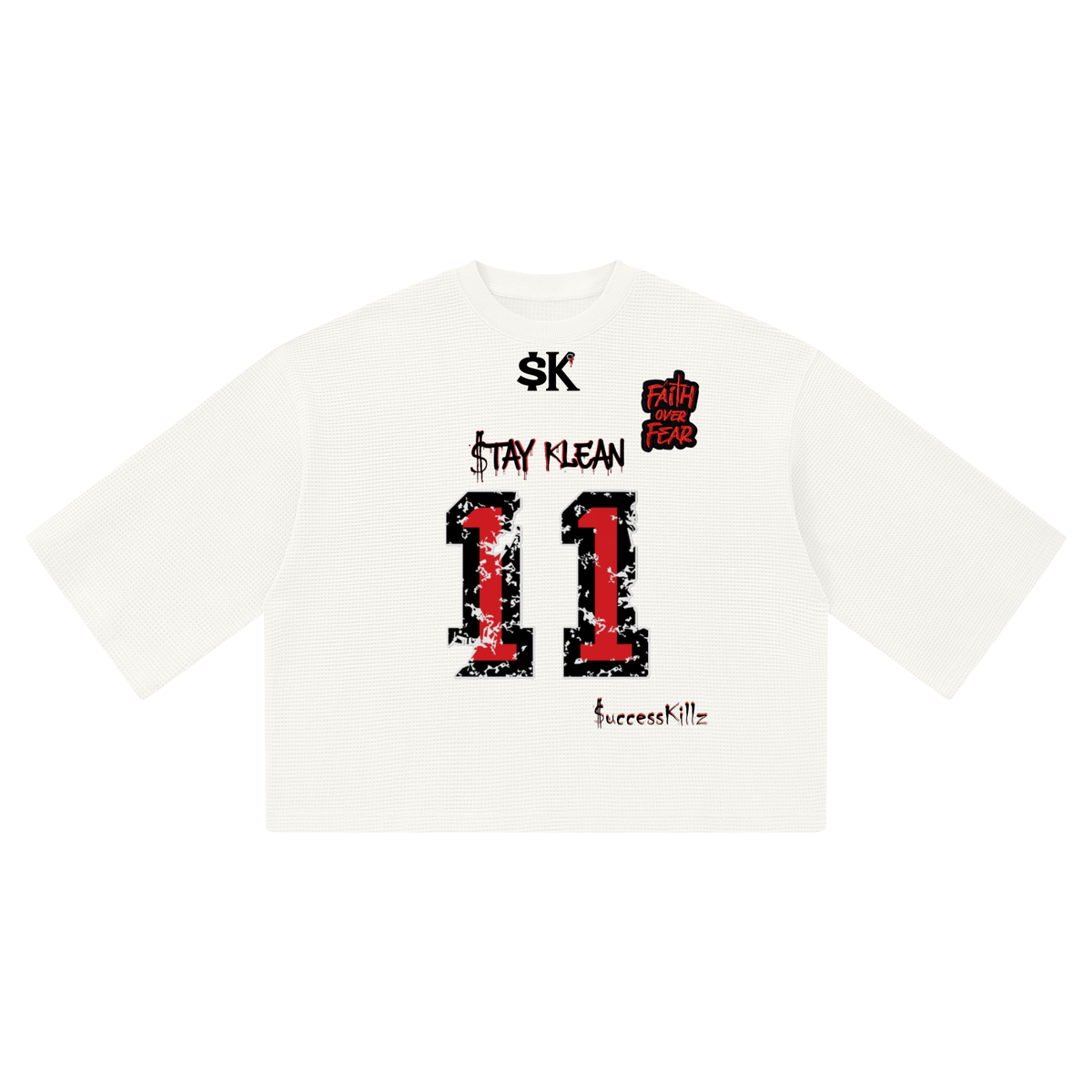 Unisex $K “$TAY KLEAN” + “Faith Over Fear” Oversized Rugby Jersey