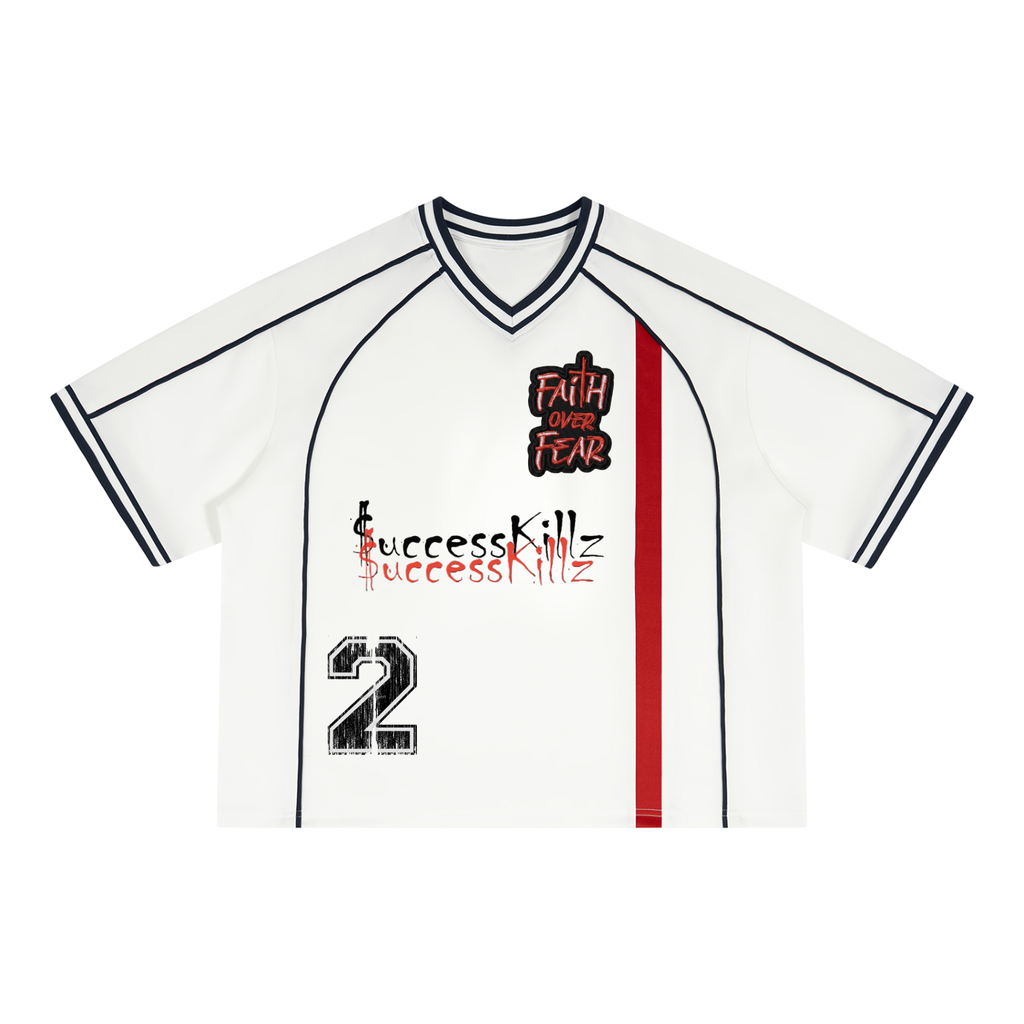 Unisex $uccessKillz “Faith Over Fear” Oversized Soccer Jersey