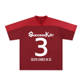 $uccessKillz “Death Comes In 3s” Blood Red Football Jersey