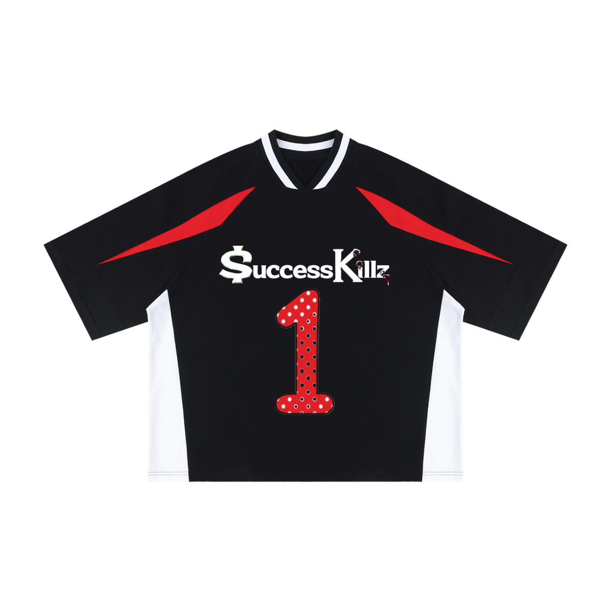 Unisex $uccessKillz “Polka Dot 1” + “Faith Over Fear” Oversized Football Jersey