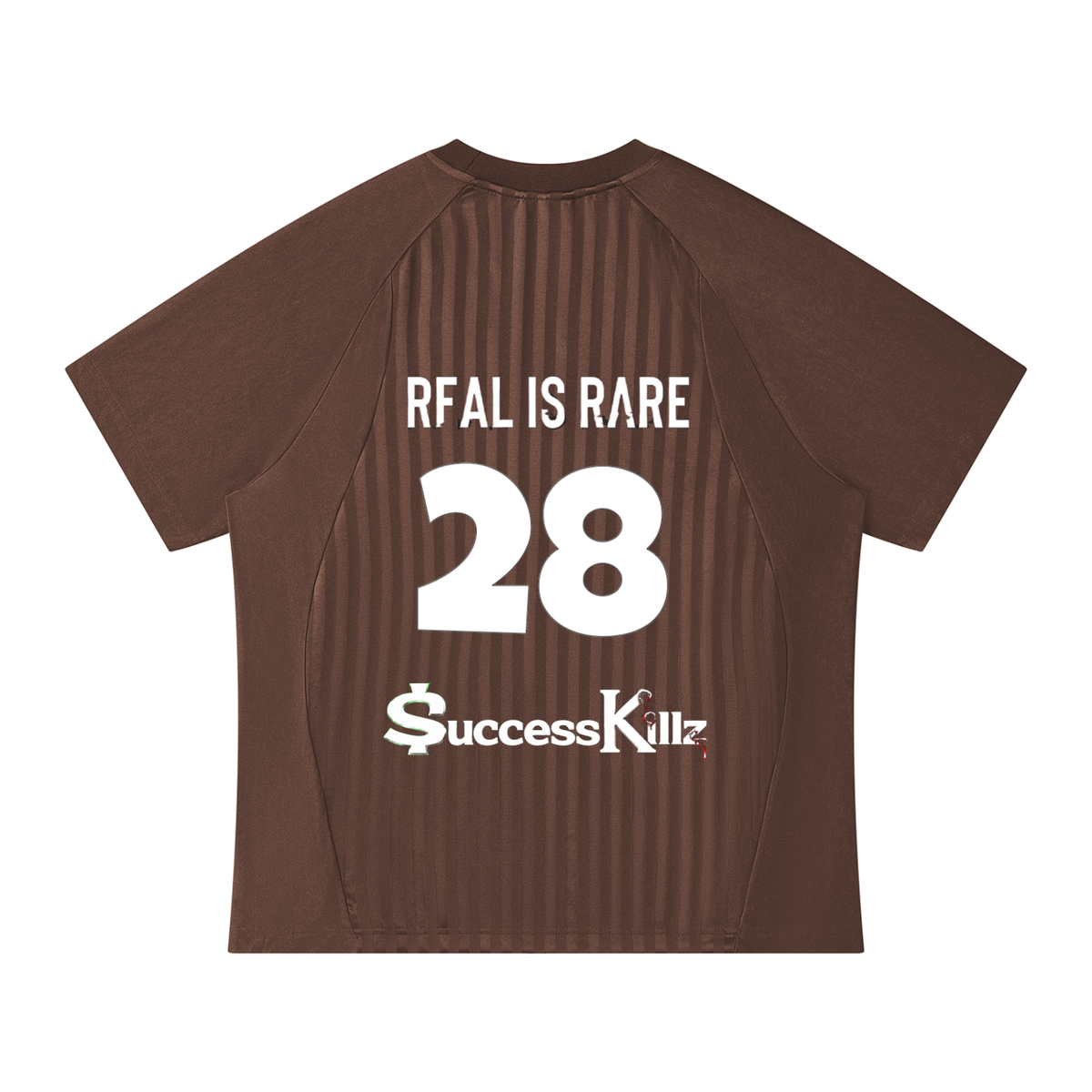 Unisex $K “Wolf Logo” + “REAL IS RARE” Striped Soccer Jersey