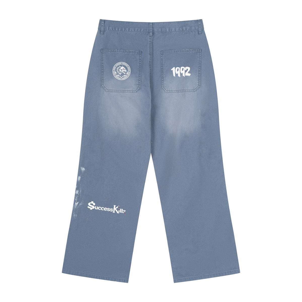 Men's $uccessKillz Vintage “$TAY KLEAN” Paint Splatter Denim Jeans