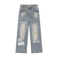 $uccessKillz “REAL IS RARE” Vintage Wash Distressed Denim Jeans