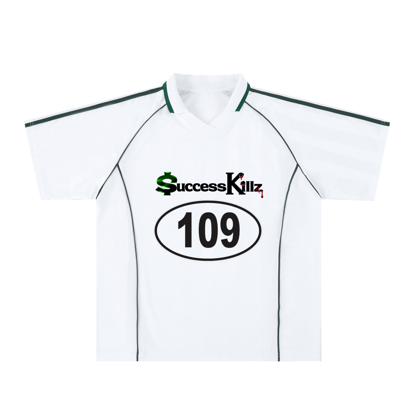 $uccessKillz “109” Stripe Collared Soccer Jersey