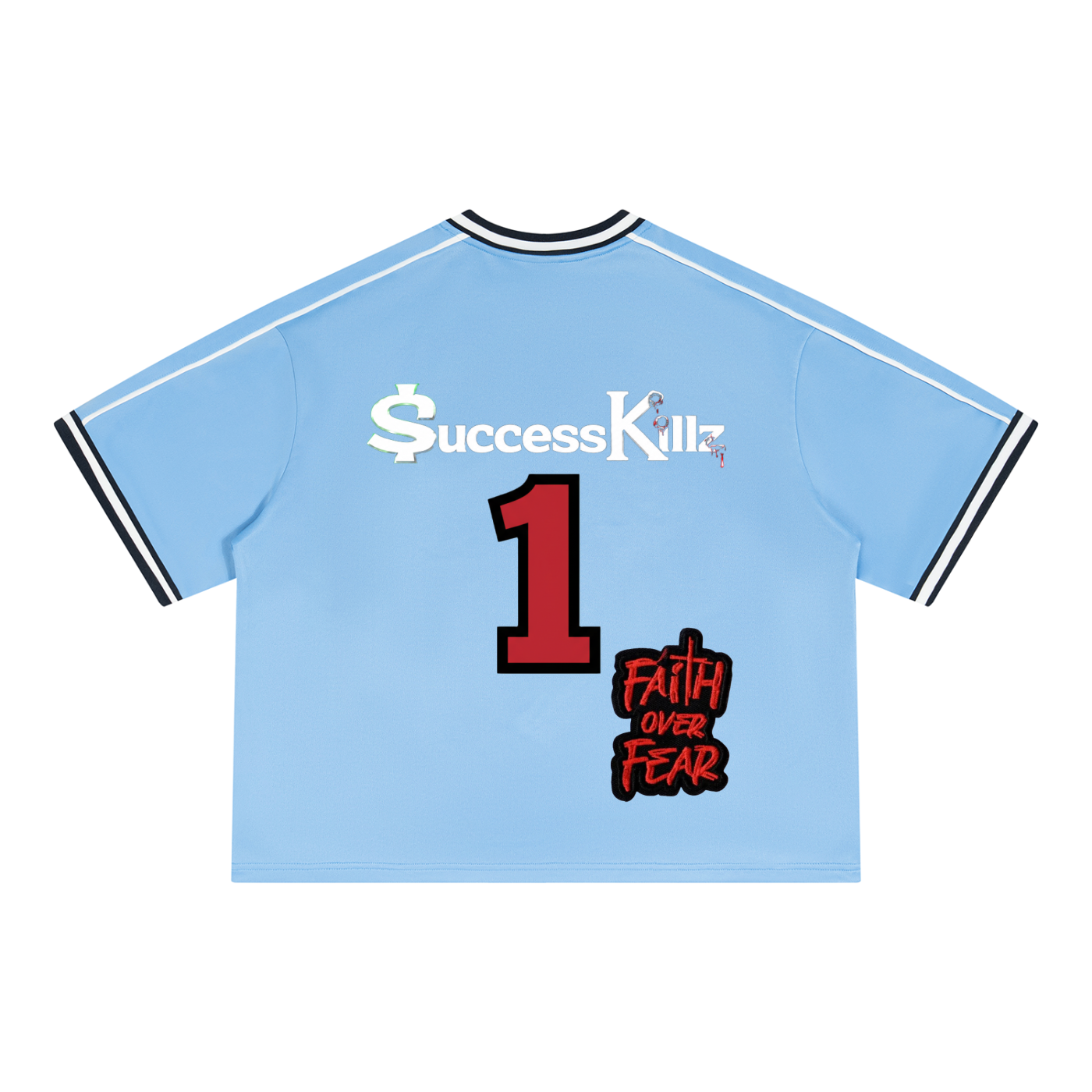 Unisex $uccessKillz “MVP” + “Faith Over Fear” Oversized Soccer Jersey